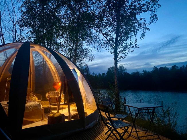Chambre dôme sous les étoiles à Gravon