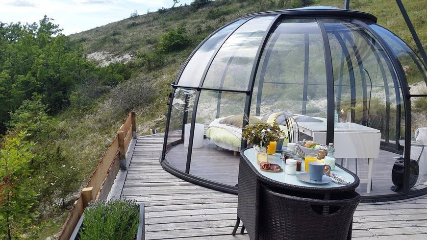 Chambre dôme sous les étoiles à Labastide De Penne