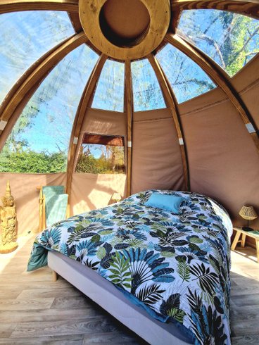 Dôme Saturne & Spa : Dôme en Aquitaine (Nouvelle Aquitaine) – cadre naturel Landes