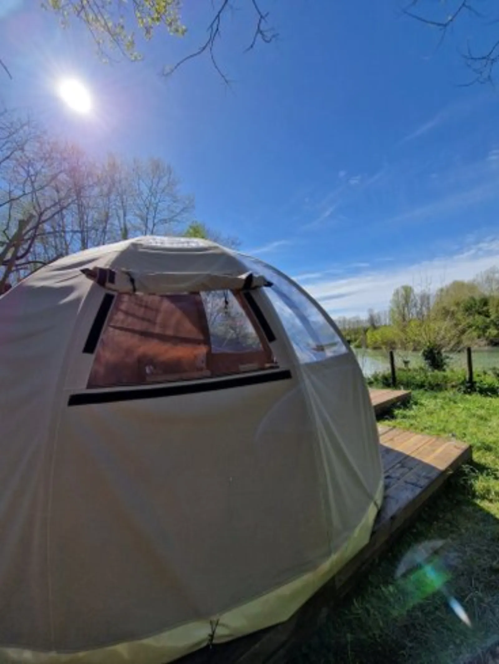Chambre dôme sous les étoiles à Sorde L'abbaye