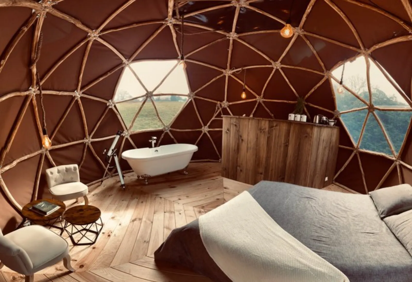 Chambre dôme sous les étoiles à Bailly-Aux-Forges