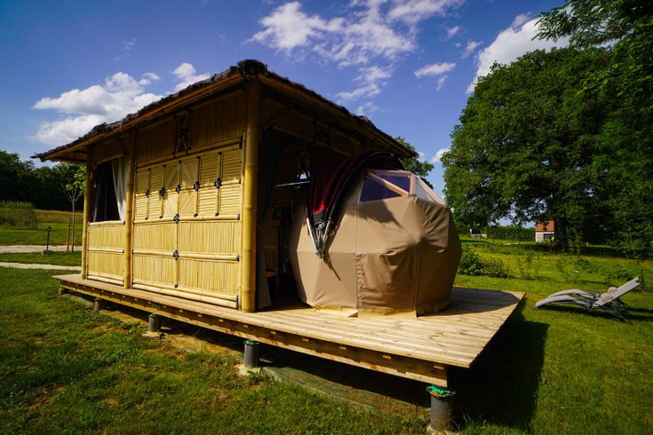 Le dodôme sous son gazebo & Spa : Dôme en Bourgogne (Bourgogne-Franche-Comté) – photo 12 sur 31