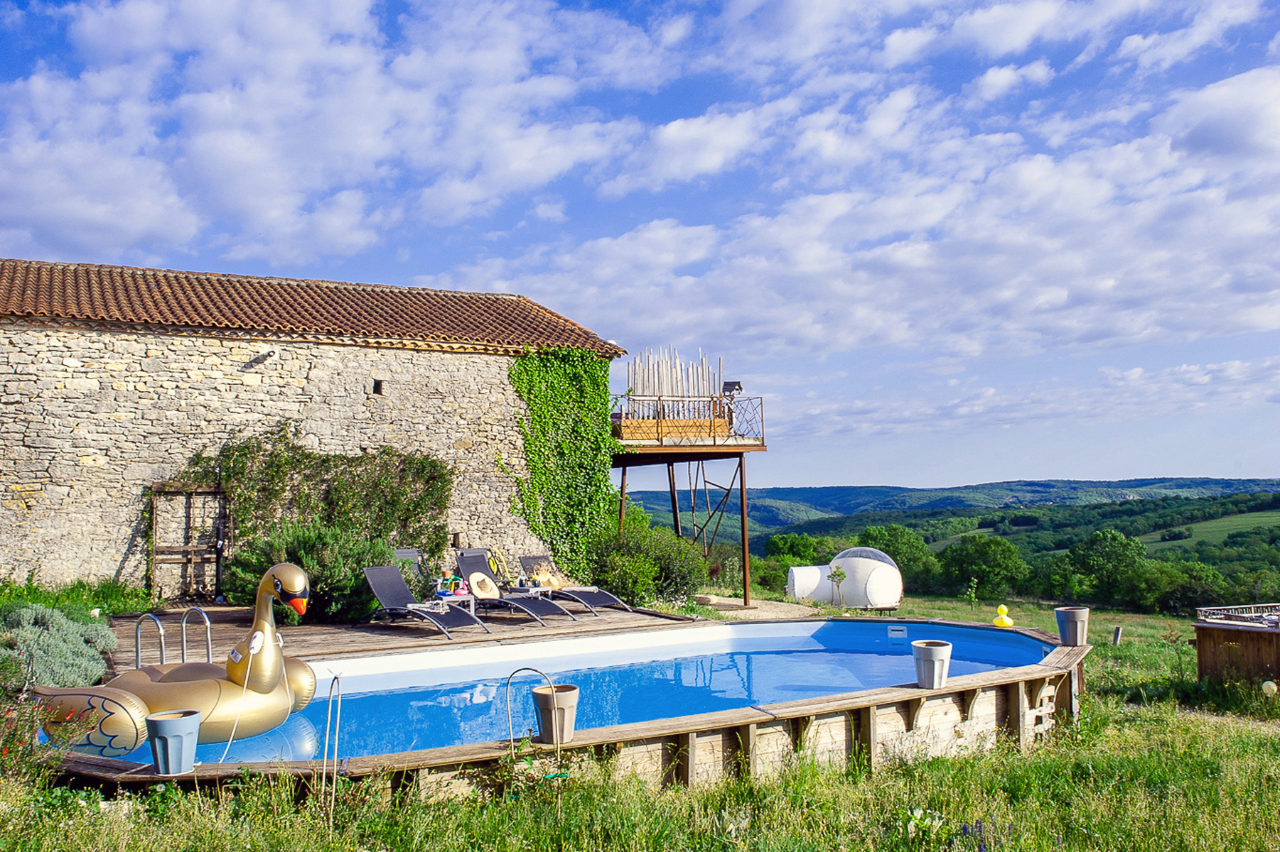 Noct'en Bulles – bulle insolite à Cabrerets (Lot) – cadre naturel Lot