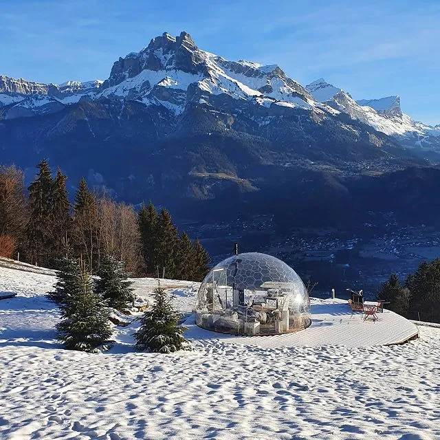 Équipements de la bulle à Combloux