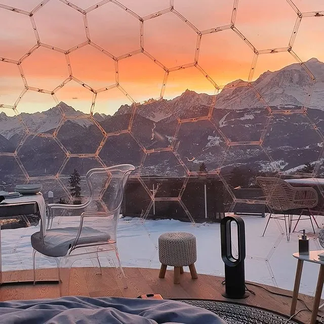 Chambre bulle sous les étoiles à Combloux