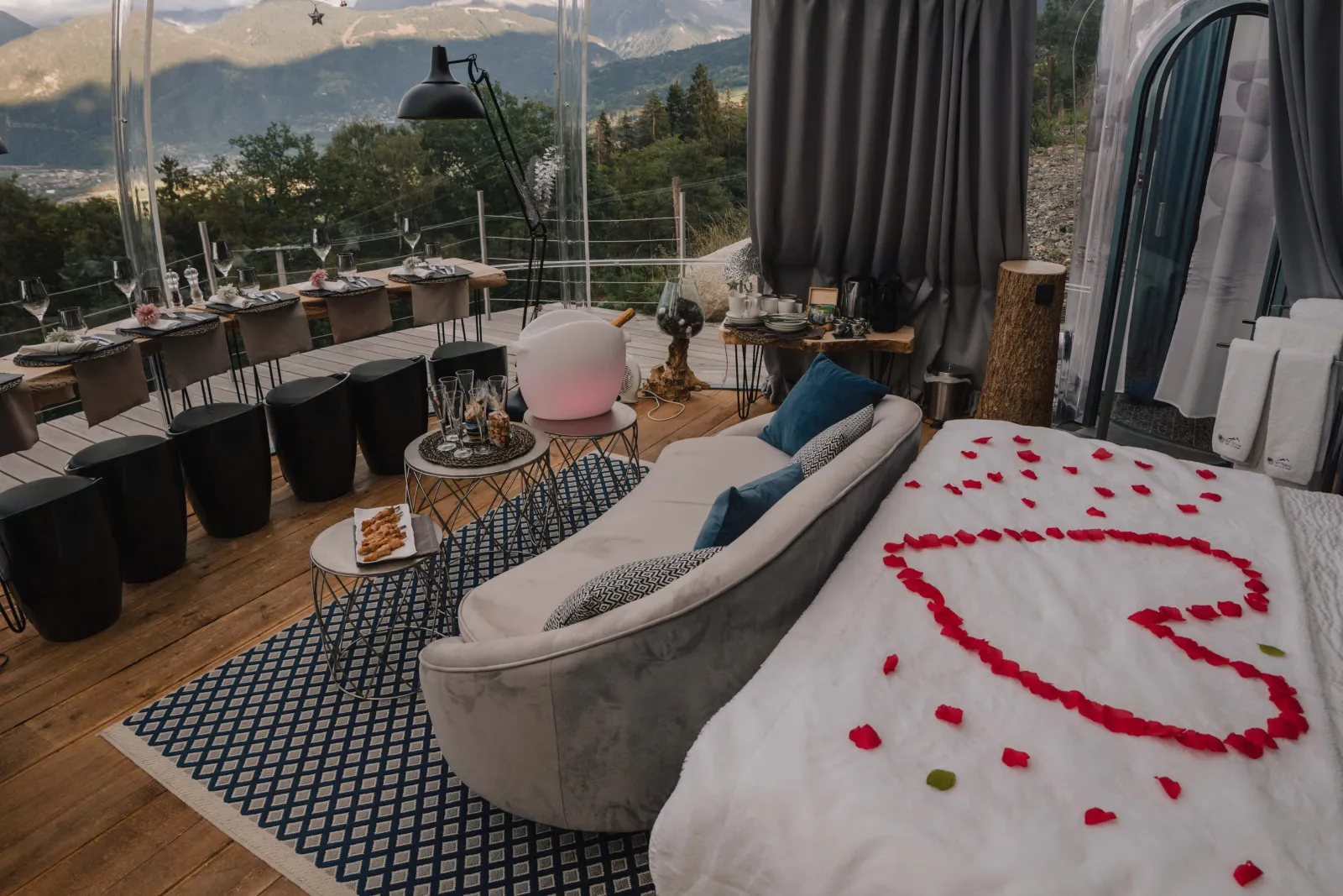 Nuit Nature - Bulle Prestige au pays du Mont-Blanc (Combloux) - cadre naturel Haute-Savoie