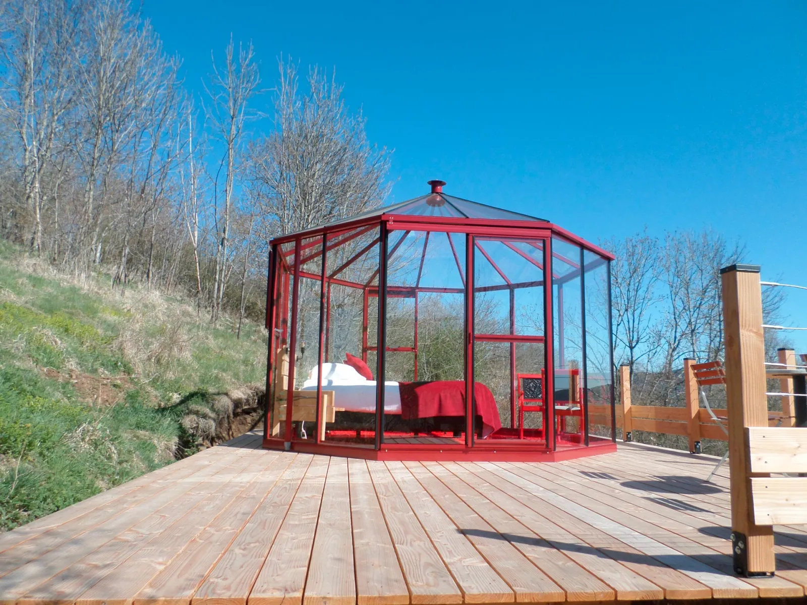 Chambre bulle sous les étoiles à Jaunac