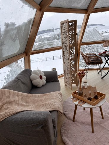 Chambre dôme sous les étoiles à Meurville