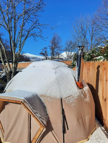 Dôme toile et bois - pour une nuit 