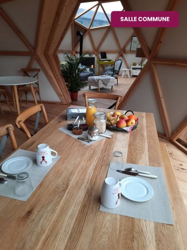 Dôme toile et bois - pour une nuit 