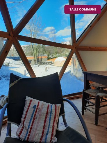 Dôme toile et bois - pour une nuit 