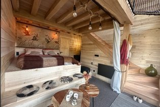 Dôme toile et bois - pour une nuit 