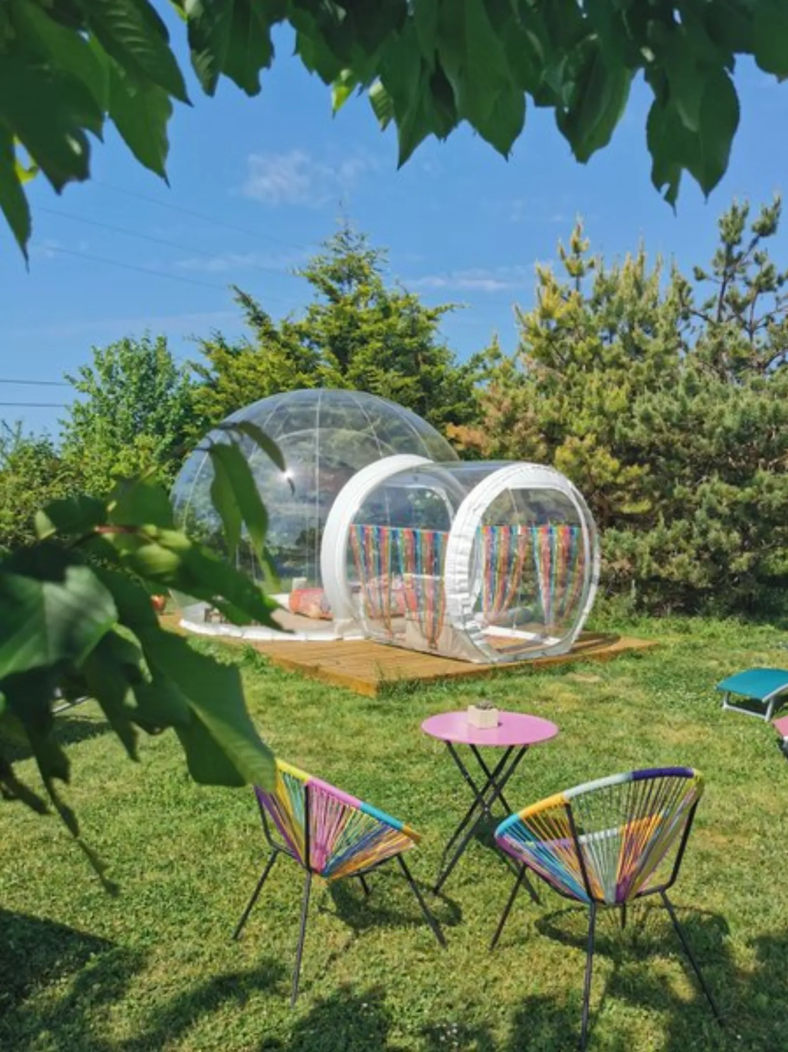 Chambre bulle sous les étoiles à Champmotteux