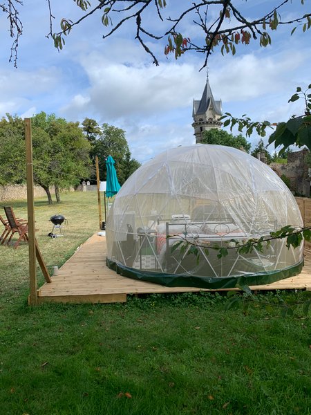 Chambre bulle sous les étoiles à Villiers Au Bouin