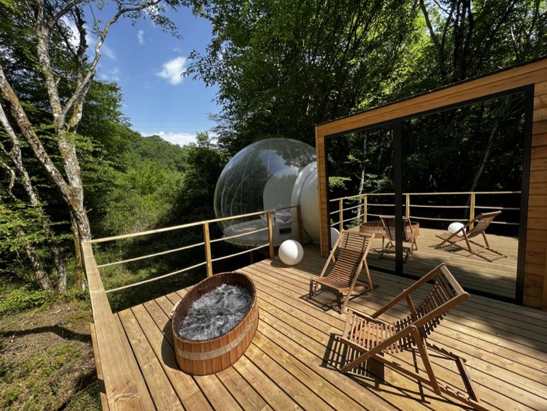 CaBulle Spa La Grappe : Bulle en Aquitaine (Nouvelle Aquitaine) – vue extérieure