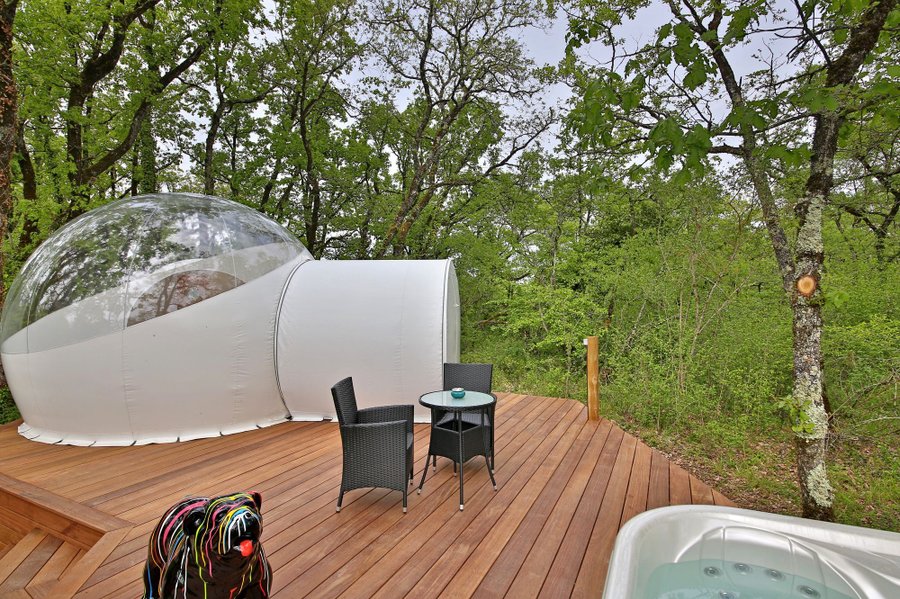 Chambre bulle sous les étoiles à Cahuzac Sur Vère