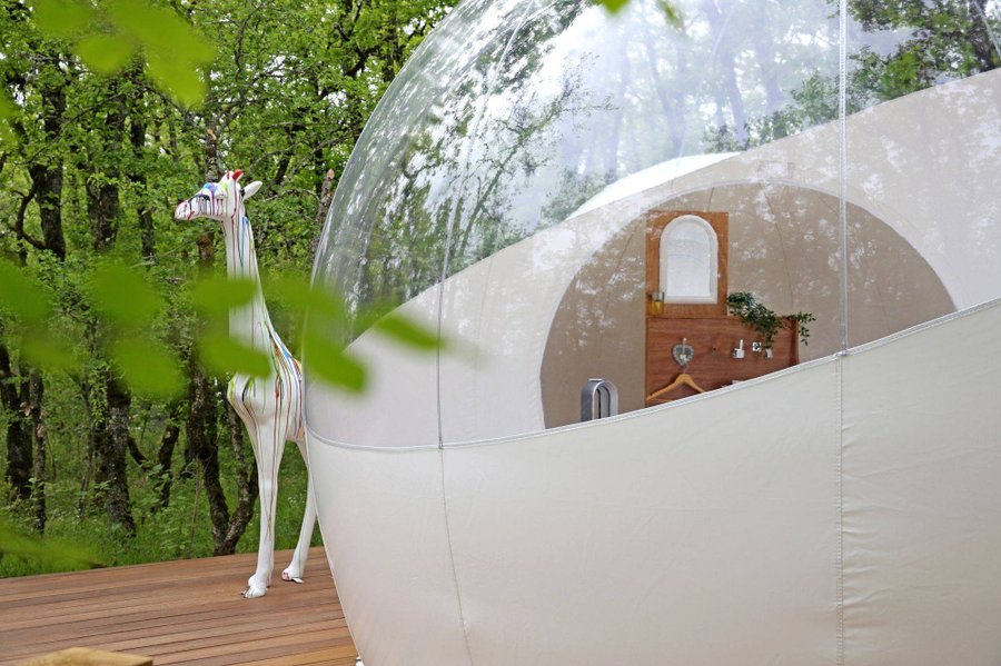 Chambre bulle sous les étoiles à Cahuzac Sur Vère