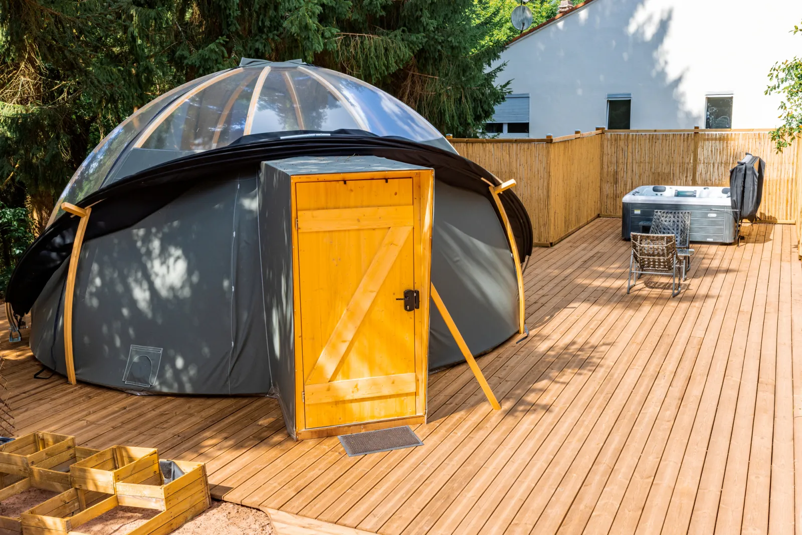 Le Wigwam & Spa - Dôme transparent avec spa privatif (Siersthal, Moselle) - photo 10 sur 16