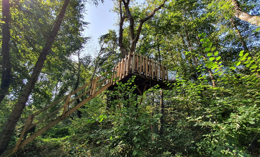 Bulle Mi-Hauteur la Maison du Rocher : Bulle en Île-de-France – vue extérieure