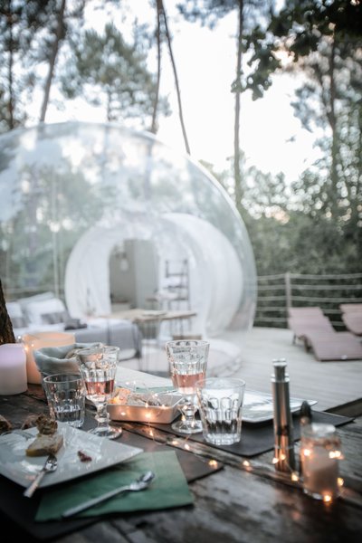 Chambre bulle sous les étoiles à Salleboeuf