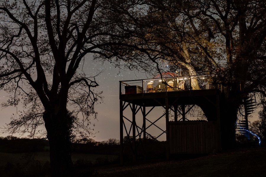 Chambre bulle sous les étoiles à Margouet Meymes
