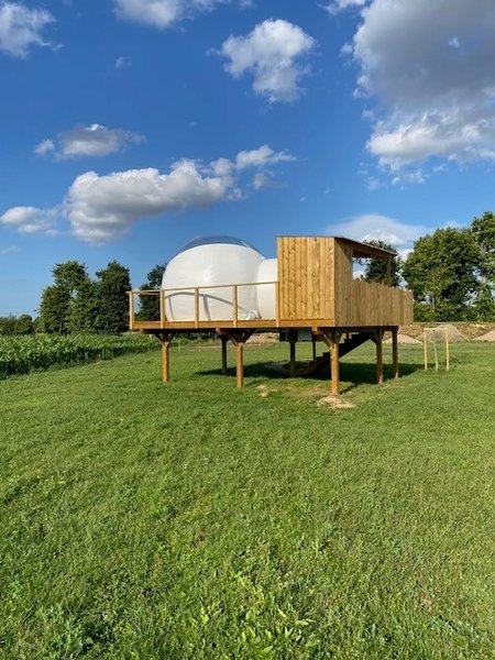 Chambre bulle sous les étoiles à Boisgervilly