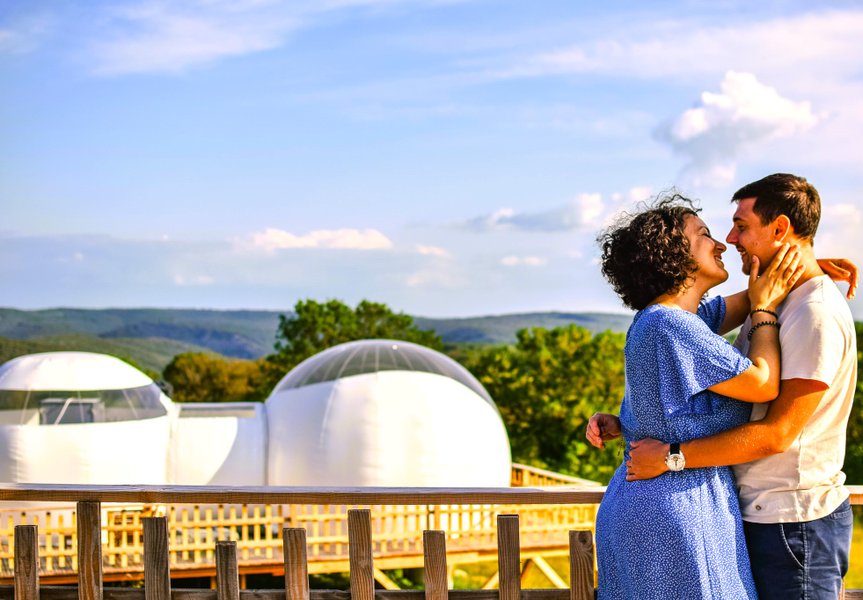 Bulle de Luxe & Spa Tendresse : Bulle en Midi-Pyrénées (Occitanie) – cadre naturel Lot
