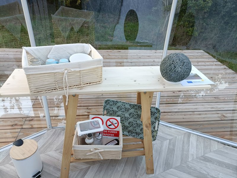 Chambre bulle sous les étoiles à Le Vigeant