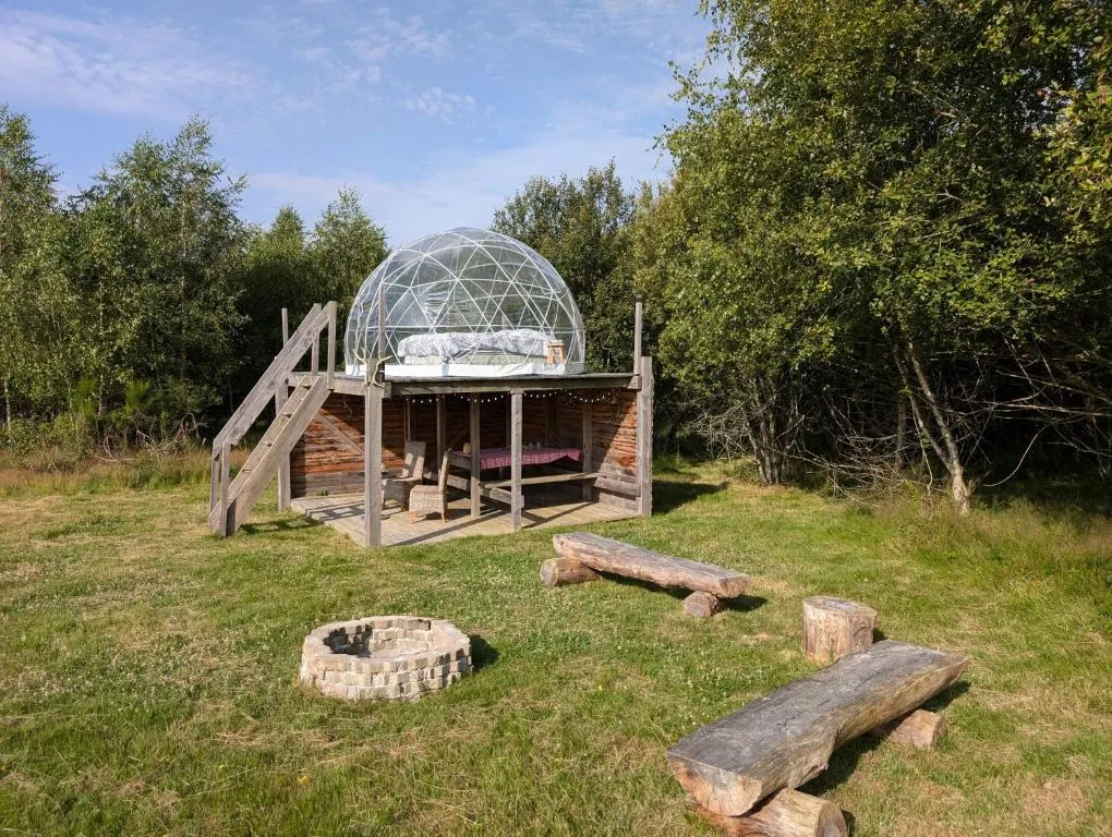 Bulle de l'Élevage Girbal - Bulle pour deux avec terrasse et jardin (La Chapelotte, Cher) - vue extérieure