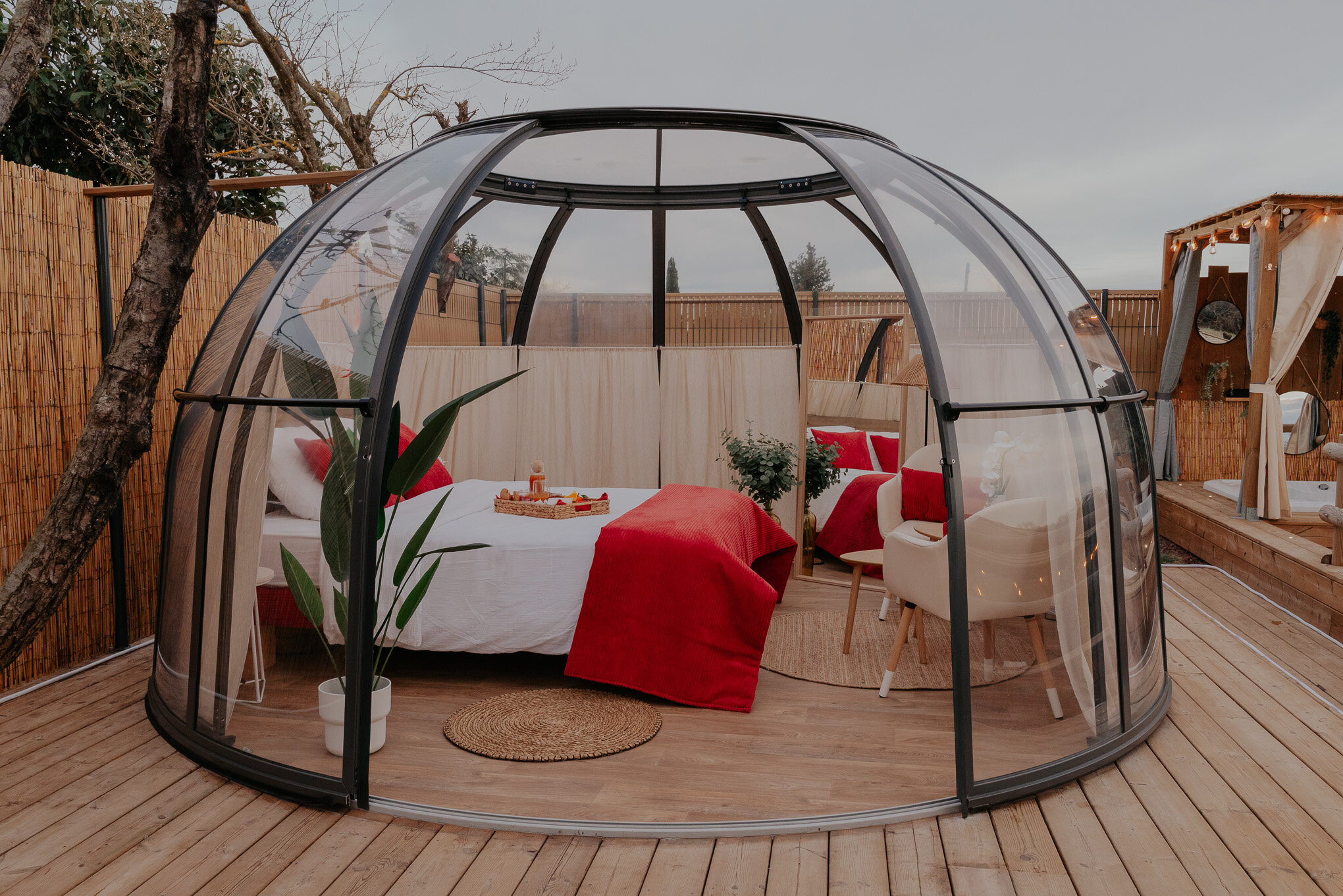 Équipements de la bulle à Saint-Martin-d'Ardèche